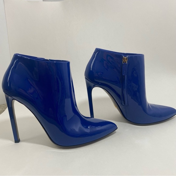 Gucci Electric Blue Patent Booties - Picture 10 of 11